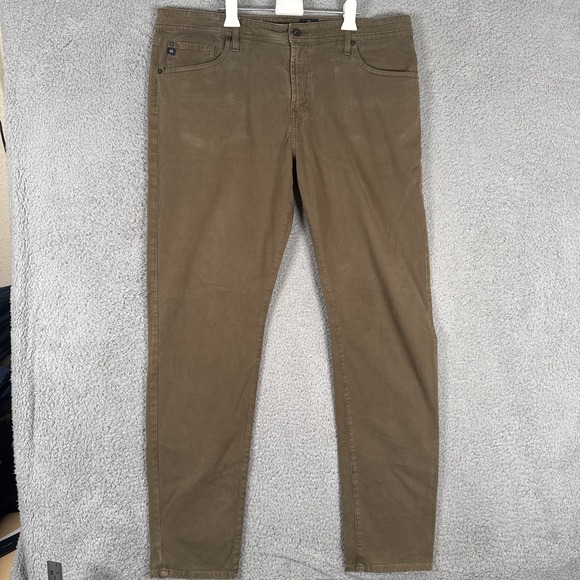 Ag Adriano Goldschmied Other - Adriano Goldschmied The Graduate Pants Mens 38x32 Olive Green Chino Stretch